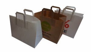 torby papierowe średnie  z nadrukiem